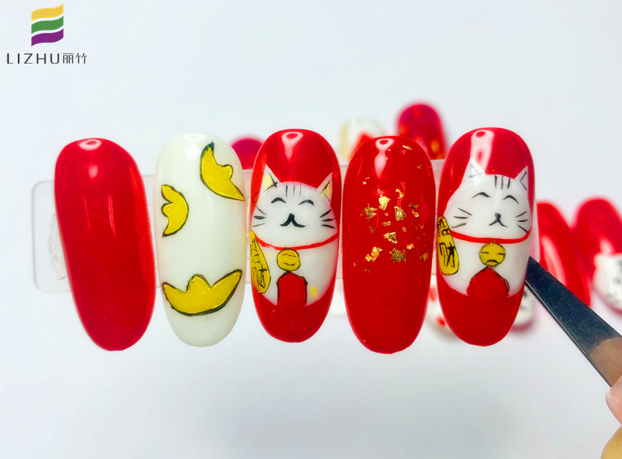 新年美甲，南寧專業(yè)美甲學(xué)校作品
