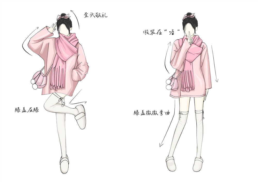 甜妹戶外拍照姿勢(shì)，廣西省彩妝造型培訓(xùn)教你