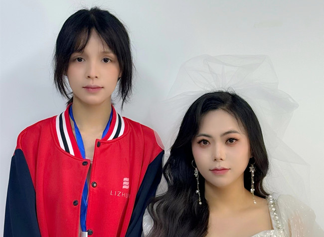 白紗韓式披發(fā)新娘，廣西培訓美妝師作品