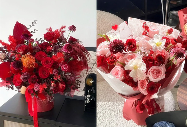 不落俗套新年紅色花束，南寧花藝師學校推薦