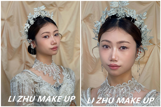 輕奢時(shí)尚新娘造型，廣西化妝學(xué)校前十作品欣賞