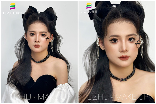 復(fù)古貓耳造型，南寧化妝培訓(xùn)中心課堂作品