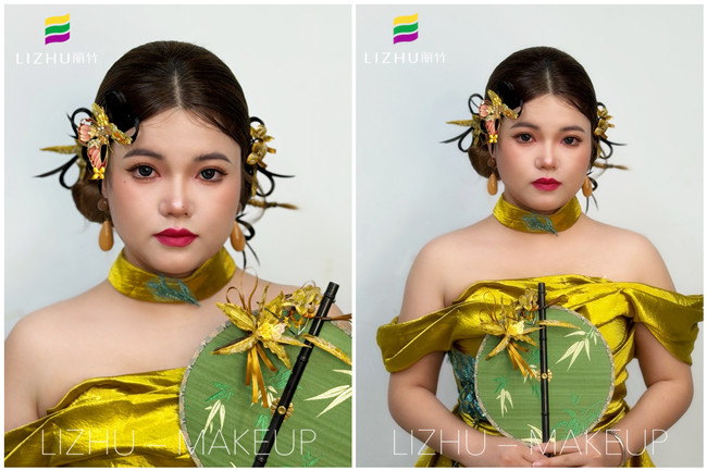 新中式風(fēng)格造型，南寧正規(guī)美業(yè)學(xué)校作品